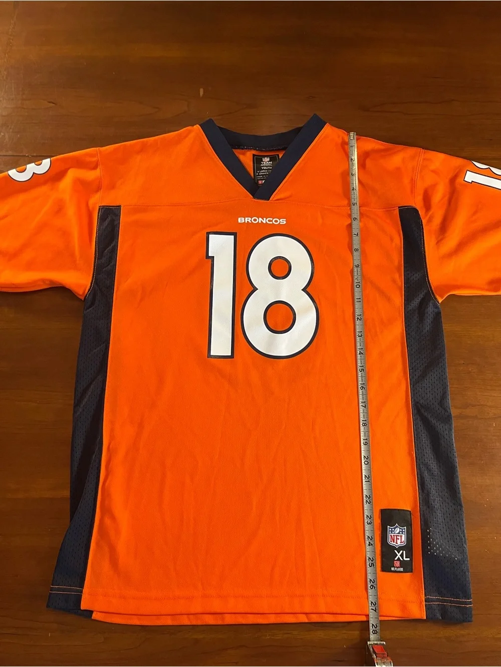 Denver Broncos Peyton Manning Jersey Youth XL Orange #18 Football